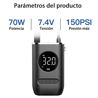 MIni Compresor TurboAir | Infla cualquier llanta en minutos, sin esfuerzo